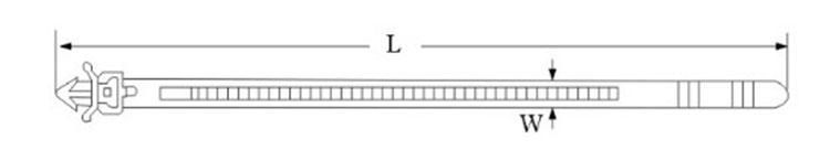 飛機(jī)頭式尼龍扎帶供應(yīng)商_飛機(jī)頭式尼龍扎帶外形圖